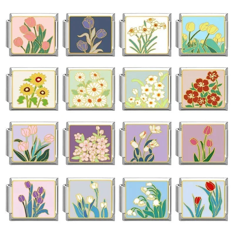 Italian Module Floral Elegance Bracelet - Eterna Gleam