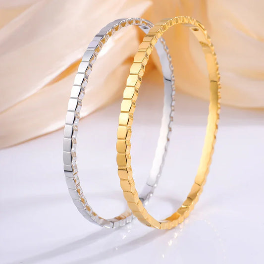 Lunara Geometric Facets + Gold & Silver bracelet - Eterna Gleam