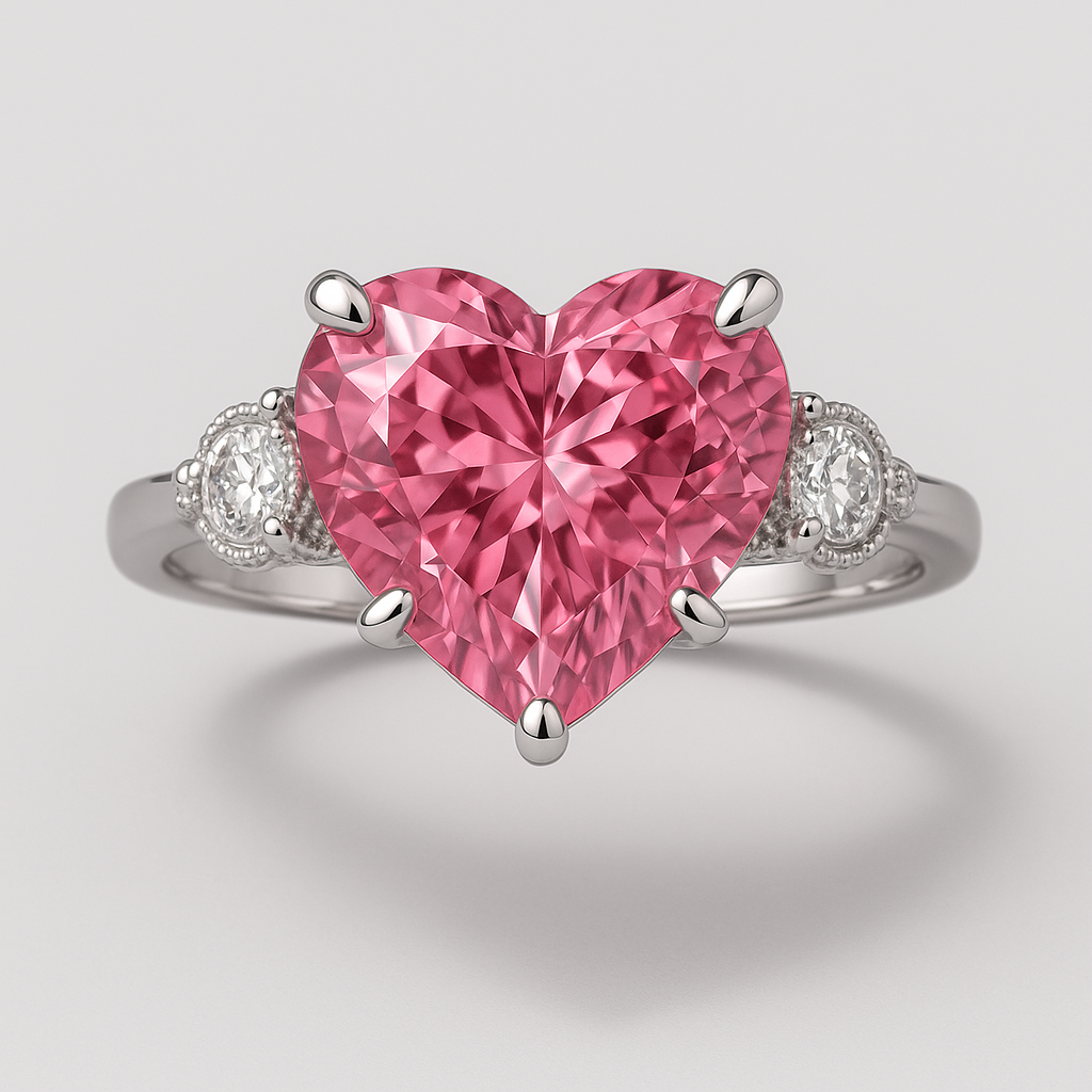Seraphine Rose Heart Ring - Eterna Gleam