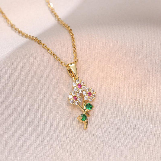 Floral Elegance Necklace - Eterna Gleam