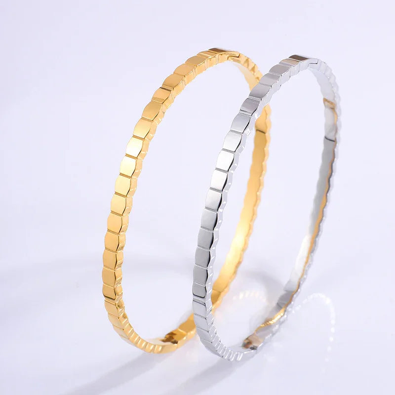 Lunara Geometric Facets + Gold & Silver bracelet - Eterna Gleam