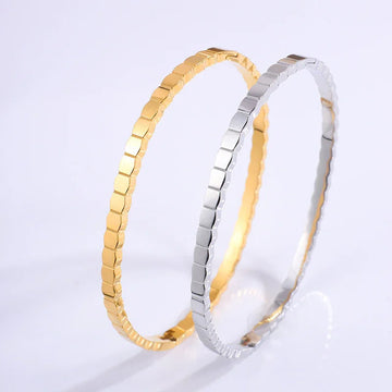 Lunara Geometric Facets + Gold & Silver bracelet - Eterna Gleam