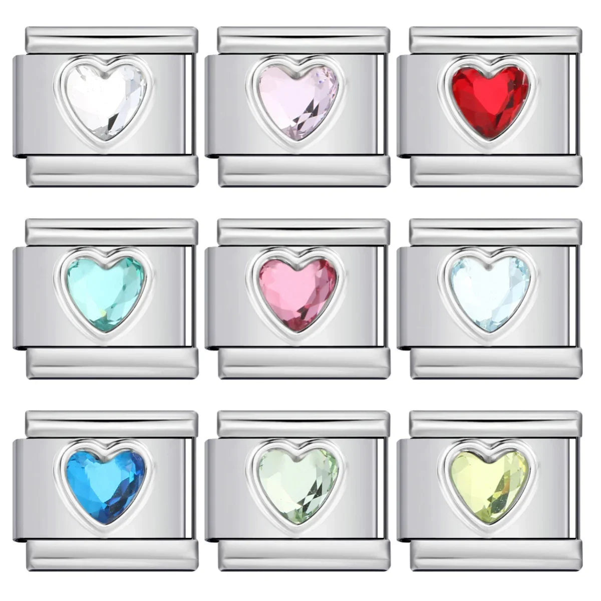 Italian Module Bracelet Heart Charms - Eterna Gleam